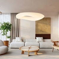 Lustre de plafond de style crème de designer italien, simple et élégant, pour salon, chambre à coucher, bar, éclairage de taille moyenne