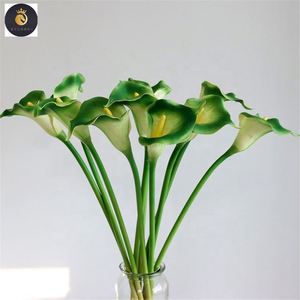 M271 boda decoración del hogar azul marino Calla lirios PU flores Real Touch seda Artificial Calla Lily flor suministros para floristería - Product Image 2