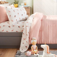 Parures de draps ajustés imprimées en tissu polyester respirant et écologique, avec motif personnalisé OEM, pour toutes les saisons