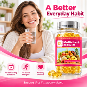 Capsules de multivitamines dorées personnalisables avec vitamine D3 pour femmes et hommes, complément alimentaire pour le bien-être quotidien - Product Image 3