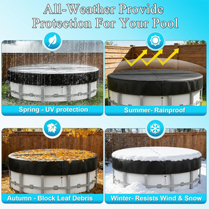 Cubierta Redonda para Piscina Inflable de 12 Pies, Resistente al Desgarro, al Polvo, al Viento y al Agua, Fabricada <span class=keywords><strong>con</strong></span> <span class=keywords><strong>Tela</strong></span> Oxford 210D 420D 600D - Product Image 6