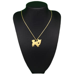 Petit <span class=keywords><strong>collier</strong></span> à breloque en acier inoxydable pour chien <span class=keywords><strong>Chihuahua</strong></span> Bijoux en forme de chien minuscule - Product Image 3