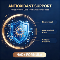 Capsules de Resvératrol NAD Plus, Complément NAD+, Anti-âge, Réparation Cellulaire, Soutien Énergétique, OEM Personnalisé