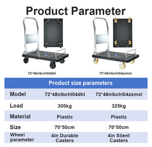 Stille 150 kg nylon platformwagen handkar - Product Image 6