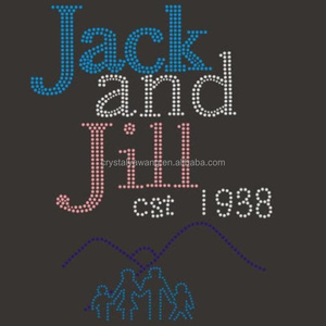 Motivi Personalizzati con Strass JJOA 1938 per Magliette, Trasferibili a Caldo con Scritta Jack and Jill of America - Product Image 6