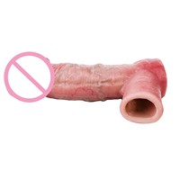 ORALSX Extenseur de pénis en silicone de 6 pouces, retardateur d'éjaculation, agrandisseur de pénis, gaine de pénis, manchon de pénis, améliorant sexuel pour hommes
