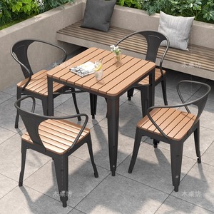 Cao cấp ngoài trời <span class=keywords><strong>WPC</strong></span> bảng và ghế thiết lập Chất lượng cao Gỗ nhựa composite vòng vườn băng ghế dự bị đồ nội thất cho sân thượng ban công - Product Image 6