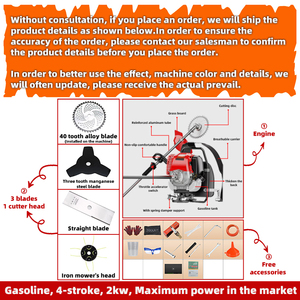 Tondeuse à gazon Great Intelli, moteur à essence quatre temps, conception à dos, haute puissance pour usage en jardin et en ferme - Product Image 2