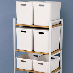 Good Quality PP Rectangle Clothing Organizer Toy Storage Box Handle <b>Lids</b> Eco-Friendly Customized Color 6-10L Capacity Save Space - Product Image 1