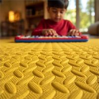 Matras Lantai Interlocking EVA Anti-UV, Ubin Busa Anti-Selip Tahan Air untuk Rumah Kaca, Konservatori, dan Ruangan Kaca, Grosir