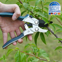 Sécateur à cliquet de 8 pouces pour le jardinage, avec poignée ergonomique en TPR et aluminium, lames tranchantes en acier SK-5 robustes