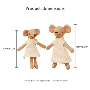 Set casa delle bambole in miniatura in scala <span class=keywords><strong>1</strong></span>:12-bambola del topo fatta a mano e mobili delicati con decorazioni in pizzo - Product Image 6
