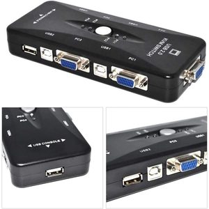 KVM <b>Switch</b> 4 Port <b>USB</b> 2.0 VGA <b>USB</b> Console For PC Computer Sharing - Product Image 4
