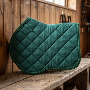 Sudadero Acolchado Verde con Forro Transpirable de Polialgodón para Salto y Equitación - Product Image 1
