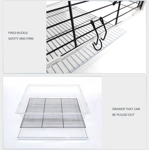 Kinghotpet vetro bianco fai-da-te di alta qualità con rete metallica trasparenza portauccelli gabbia da viaggio per uccelli pappagallo - Product Image 3