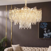 Lustre en cristal de chambre à coucher de restaurant d'hôtel de style de luxe léger français