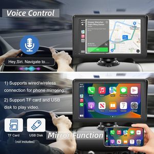 <span class=keywords><strong>7</strong></span> <span class=keywords><strong>inch</strong></span> di động màn hình thông minh không dây Carplay Android Auto Car MP5 Máy nghe nhạc HD IPS hiển thị xe màn hình gương liên kết GPS navigation - Product Image 5