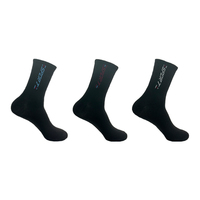 Excellent design Chaussettes de sport pour hommes en coton polyester noir avec motif de lettres en gros