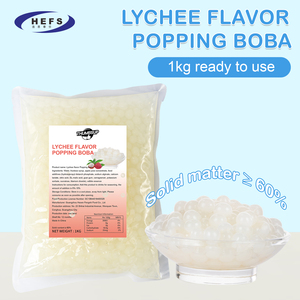 Direct Sale 1kg Lychee Popping Boba Tea Ingredients Tapioca Pearls For Milk Tea Chain Store And Shop - Product Image 3