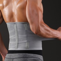 Ceinture de soutien lombaire réglable et respirante pour le sport, avec maille perforée, pour hernie discale, sciatique, scoliose, gris