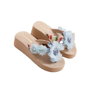 Espadrillas <span class=keywords><strong>con</strong></span> Cinturini Incrociati in <span class=keywords><strong>Paglia</strong></span> da Donna <span class=keywords><strong>con</strong></span> Zeppa Spessa Stile Etnico Estivo per Viaggi all'Aperto <span class=keywords><strong>Infradito</strong></span> - Product Image 4