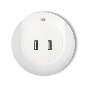 Luz LED con Sensor de Iluminación Automática de Forma Redonda de Alta Calidad 2024, con Puerto de Carga USB Dual - Product Image 1