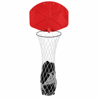 Panier de basket métallique suspendu 2-en-1 réglable pour porte avec panier à linge intégré