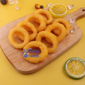 Snack pré-frit pour les restaurants Option végétalienne congelée Anneaux d'oignon hachés Enrobage de chapelure de farine pour enfants Sacs emballés - Product Image 4