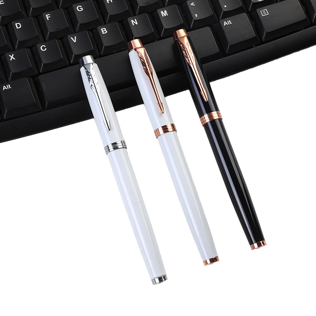 Metal Signature Pen 0.5mm Black Ink Novelty k Brand Customizable Logo Ballpoint Pen Business Office Gift
