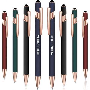 Wholesale Best Selling With Custom Logo Stylus Soft Touch Screen Metal Ballpoint <b>Pens</b> Cheap Advertising <b>Pen</b> - Product Image 6