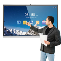 Écran plat interactif 4K de 67 pouces, tout-en-un, PC, 40 points tactiles, Android 14, tableau intelligent pour salle de classe, salle de réunion, conférence