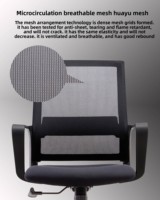 Chaise de bureau ergonomique pivotante caractéristique de jeu siège respirant longue assise confort mi-dossier chaise d'ordinateur bureau