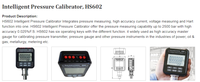 Process Testing Instruments Portable Digital Pressure Gauges High Accuracy 2500bar 0.05% Accuracy 1 Year Warranty