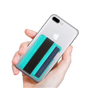 Funda trasera para teléfono de cuero PU personalizada con tarjetero, tarjetero horizontal, accesorios para teléfono móvil, adhesivo 3M para teléfono - Product Image 1