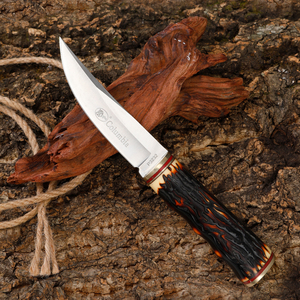 Coltello <span class=keywords><strong>Bowie</strong></span> da Combattimento e Sopravvivenza con Lama Fissa in Acciaio Inox e Manico in Legno, 218MM, per Uso Esterno OEM - Product Image 2