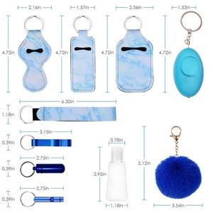 Venta al por mayor de suministros de protección, juego de llaveros de defensa, accesorios para mujeres, muñequera de seguridad, llavero de autodefensa - Product Image 5