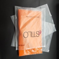 Sac en plastique avec fermeture à glissière pour t-shirt, polissoir d'impression Logo personnalisé, mat/givré biodégradables, petit sac à fermeture éclair pour vêtements transparents avec son propre Logo