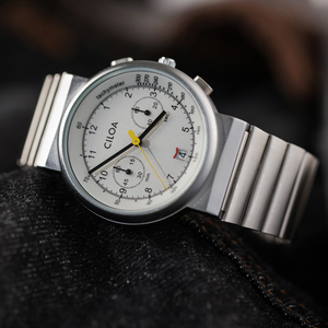 CILOA นาฬิกาหรูหน้าปัดขนาดใหญ่สำหรับผู้ชาย ปรับแต่งได้ สีเงิน ทรงกลม ของขวัญสุดหรู สไตล์ใหม่ นาฬิกาควอทซ์กันน้ำ - Product Image 5