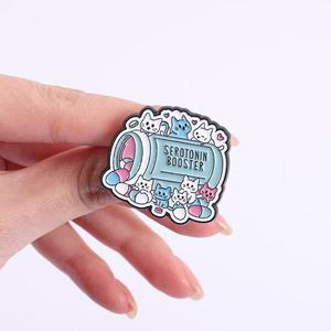 Wholesale 2026 New Arrival Personalized Medical Themed Brooches Pins Cute <strong>Cats</strong> <strong>Books</strong> Medicine Bottles Enamel Metal Cartoon Pins - Product Image 4