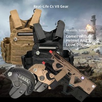 Ensemble de jeu Real Cs - Équipement de mode laser pur V8 avec gilet, casque et lanceur