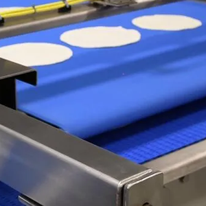 Cinta transportadora de vidrio E azul de grado alimenticio Penetración antiaceite Máquina de acabado de tela de corte sin álcalis recubierta de PTFE antiadherencia - Product Image 6