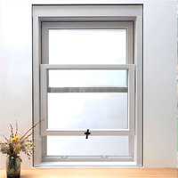 Ventana y puerta corrediza Upvc colgada doble de vinilo de calidad estilo americano ventanas colgadas simples/dobles