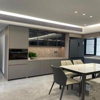 Meuble de rangement encastré sur mesure pour réfrigérateur, avec cloison personnalisée, pour le stockage du vin et du café, idéal pour l'aménagement intérieur mondial - Vente directe usine