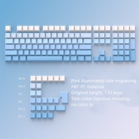 Extreme Day Gradient Side Engraved Luminous 133 Keys Mechanical Keycaps PBT 2-colour Injection Moulding Original Height Keycaps
