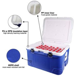 Hot Sale Multifunction <b>Drinking</b> Insulated <b>Cooler</b> Box with Lock 48L Outdoor Camping Picnic Fish Box <b>Cooler</b> - Product Image 4