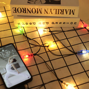 Guirlande lumineuse LED colorée en forme de pomme de pin et de fraise, rechargeable par USB, pour <span class=keywords><strong>téléphone</strong></span> portable, décoration de jardin extérieur, fêtes et Noël - Product Image 6