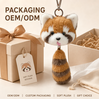 Peluche personnalisée brodée en forme de raton laveur, anti-stress, en tissu ultra doux, fabrication directe usine, OEM ODM, poupée en peluche pour personnage original
