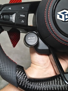 Volant de direction avec bouton de démarrage S-Line, demi-alcantara, fibre de carbone, palettes LED pour Audi TT R8 A4 A5 S4 RS6 A6 C7 RS Q5 <span class=keywords><strong>Q6</strong></span> - Product Image 4