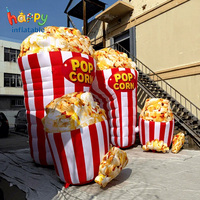 Modèle alimentaire gonflable personnalisé en forme de pop-corn, sculpture alimentaire géante pour cabine photo, accessoires de scène, décoration de toile de fond de fête