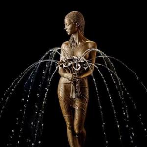 Lebendige Bronze-Brunnen-Skulptur mit Offsetdruck Kunden spezifische Designs für luxuriöse Außen-und Gewerbe räume - Product Image 2